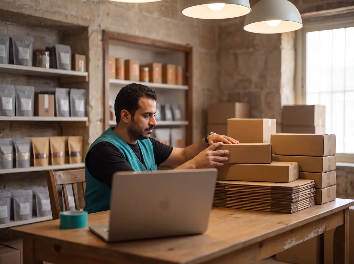 بوابة التاجر توضح متجر مربوط وكتالوجه ينسحب